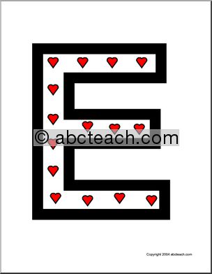 Valentine: Heart Alphabet – E