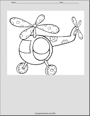 Coloring Page: Helicopter