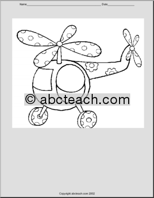 Coloring Page: Helicopter