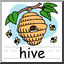 Clip Art: Basic Words: Hive Color (poster)