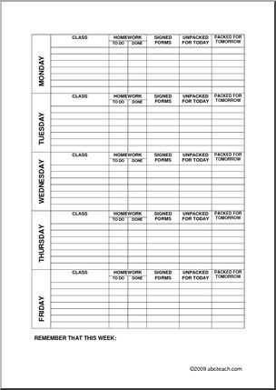 Form: Homework Checklist