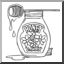 Clip Art: Honey (coloring page)
