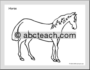 Coloring Page: Horse 1