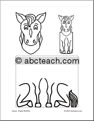 Craft: Paper Roll Pal – Horse (preschool-elem)
