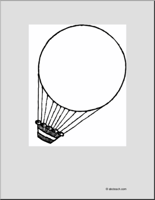 Coloring Page: Hot Air Balloon