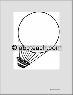 Coloring Page: Hot Air Balloon