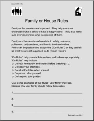 Social Skills: House and Family Rules