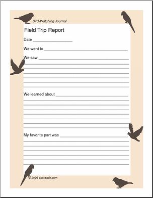 Project: Bird-Watching Journal- Field Trip Report