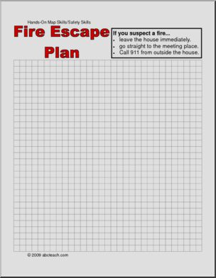 Hands-On Map Skills: Fire Safety Plan (upper elem/middle) – Abcteach