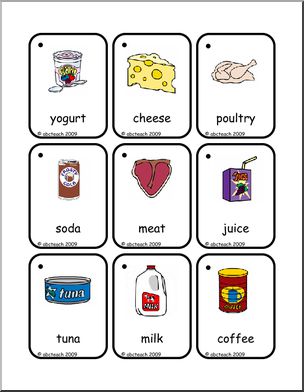 On the Go Cards: Grocery Store – general food