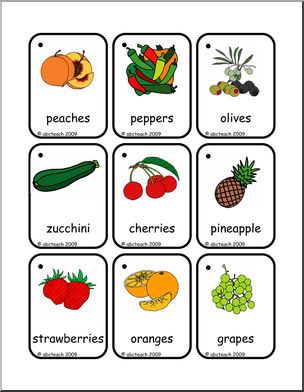 On the Go Cards: Grocery Store – produce