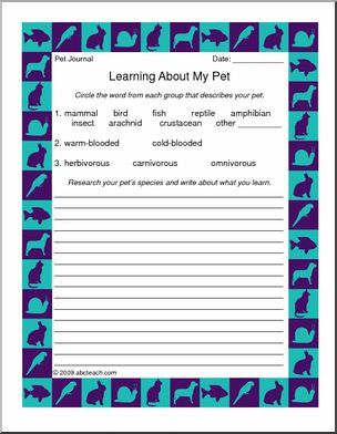 Project: Pet Journal – Learning About My Pet