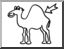 Clip Art: Basic Words: Hump (coloring page)