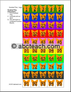 Hundred Tiles: Butterfly Tiles (color)