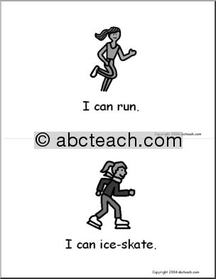 Early Readers: “I can….” (sports activities- b/w)