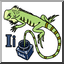 Clip Art: Alphabet Animals: I – Iguana Is In the Ink Color