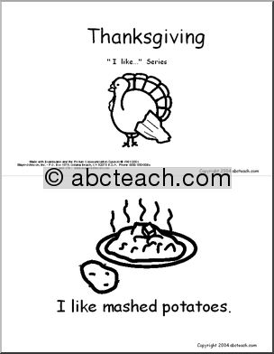 Early Readers: “I like…” Series (Thanksgiving Theme)