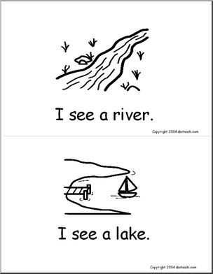 Early Readers: “I see….” (land and water-outlines)