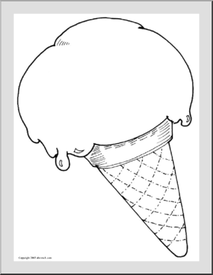Coloring Page: Ice Cream Cone