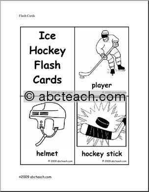 Flashcards: Sports – Ice Hockey (b/w)