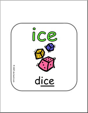 Word Family – ICE Sign