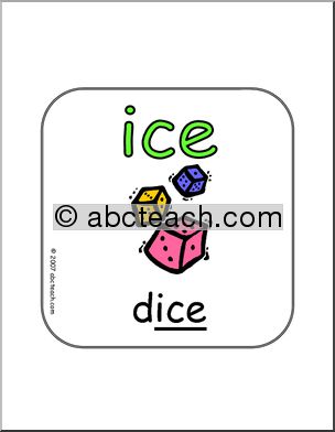 Word Family – ICE Sign