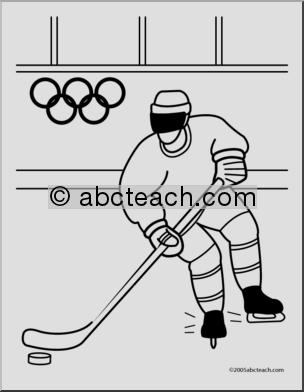 Coloring Page: Olympics – Ice Hockey