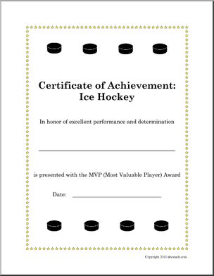 Sports Certificates: Ice Hockey