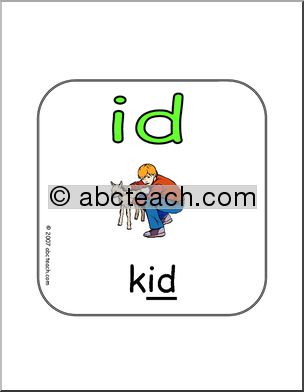 Word Family – ID Words Sign