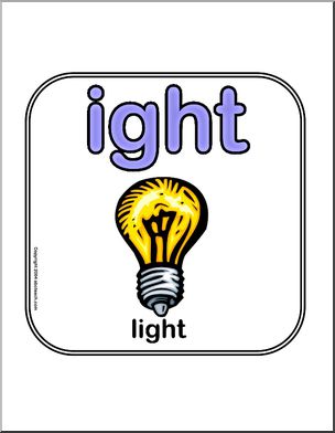 Word Family – IGHT (version 2) Sign