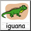 Clip Art: Basic Words: Iguana Color (poster)