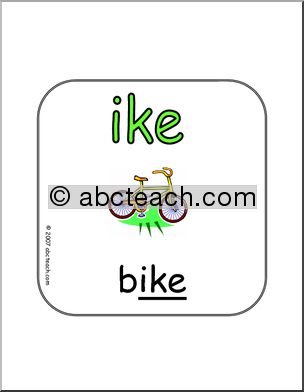 Word Family – IKE Words Sign