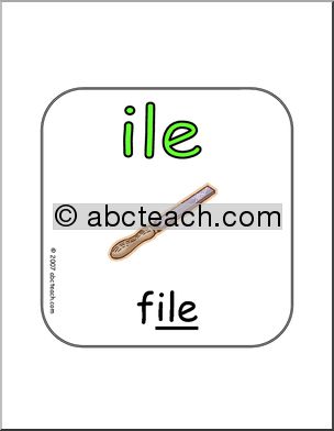 Word Family – ILE Words Sign