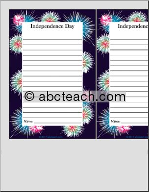Writing Prompt: Independence Day (colorful border)
