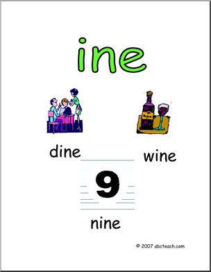 Word Family – INE Words Poster