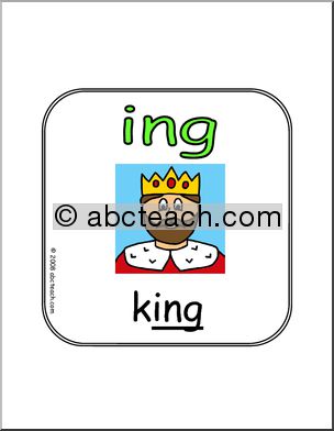 Word Family – ING words Sign