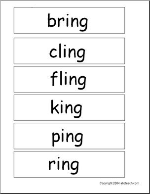 “ing” words’ Word Wall