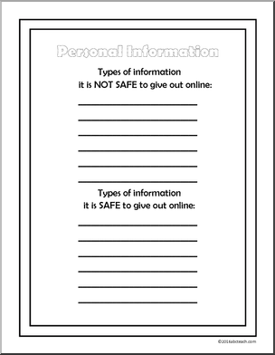 Technology: Internet Safety Booklet (upper elem)