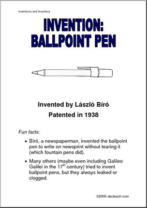 Poster: Invention – Ballpoint Pen