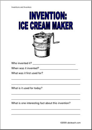 Report Form: Invention – Ice Cream Maker