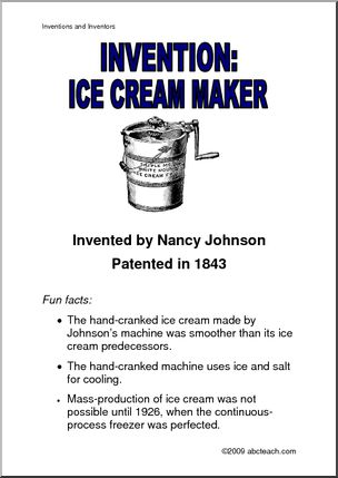 Poster: Invention – Ice Cream Maker