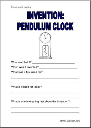 Report Form: Invention – Pendulum Clock