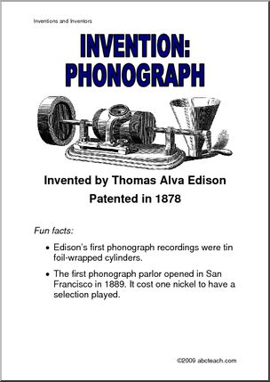Poster: Invention – Phonograph