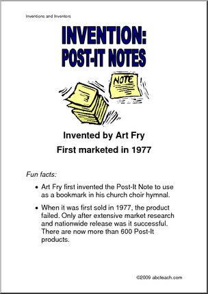 Poster: Inventions – Post-It Notes