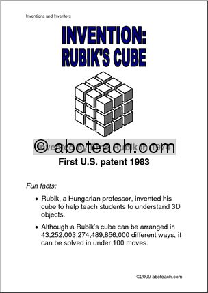 Poster: Invention – Rubik’s Cube