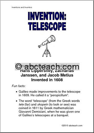 Poster: Invention Ã± Telescope
