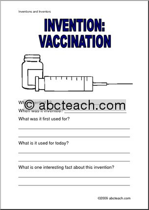 Report Form: Invention – Vaccinations