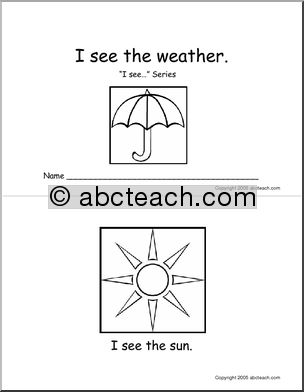 Early Reader: “I see… ” (weather – b/w)