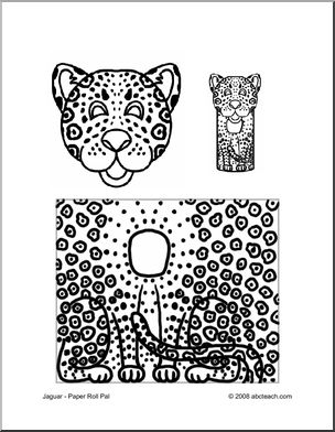 Craft: Paper Roll Pal – Jaguar (preschool-elem)