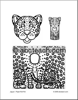 Craft: Paper Roll Pal – Jaguar (preschool-elem)